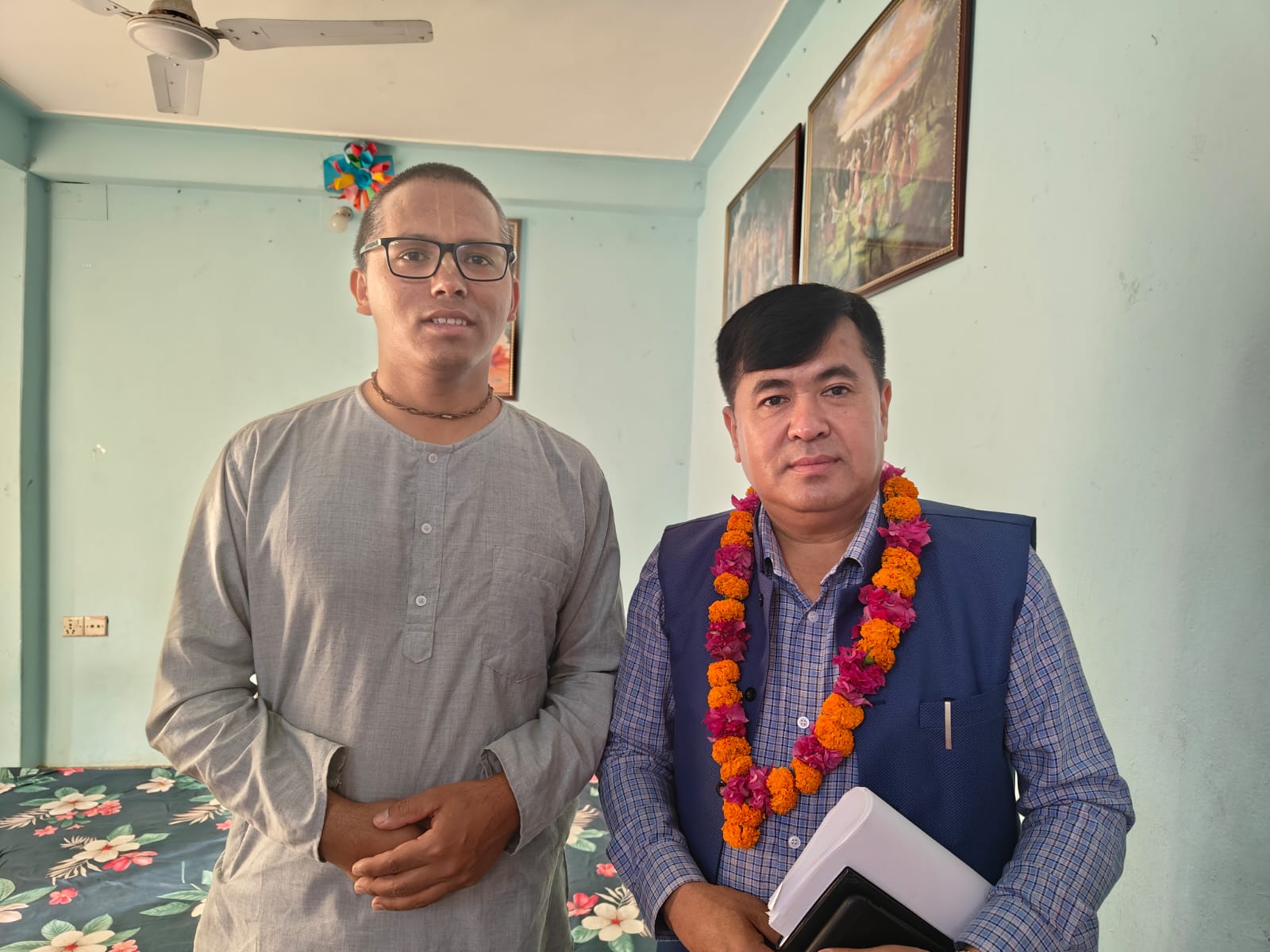 With Raju Thapa, President of Kathekhola Rular Municipality